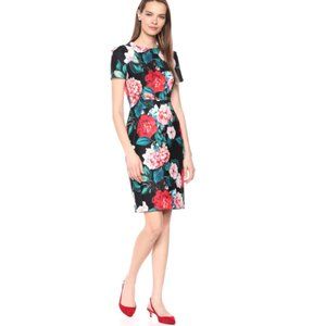 NWT Calvin Klein Scuba Floral Sheath Dress 12